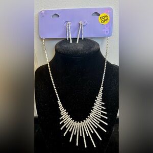 Claire's Radiant Silver Necklace and Earring Set